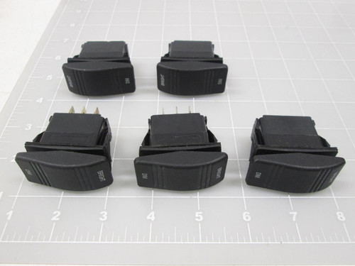 LOT OF 5 CARLING TECHNOLOGIES V8B1 CONTOURED ROCKER SWITCH T68290