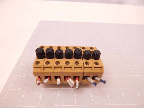 LOT OF 7 WEIDMULLER SAKS 3 FUSE TERMINAL BLOCK T71561