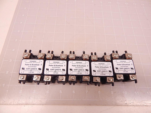 LOT OF 5 POTTER & BRUMFIELD SSRT-240D10 SOLID STATE RELAY T72132