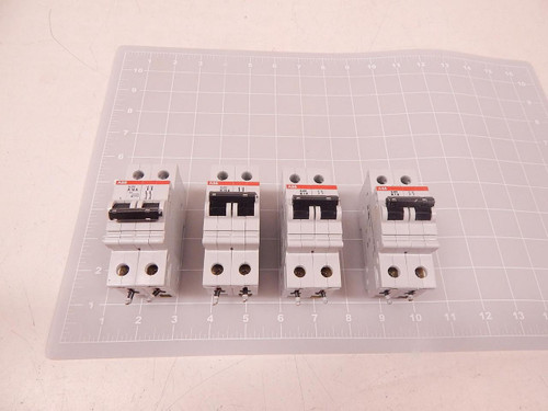 LOT OF 4 ABB S272K16A 16 AMP CIRCUIT BREAKERS T72537