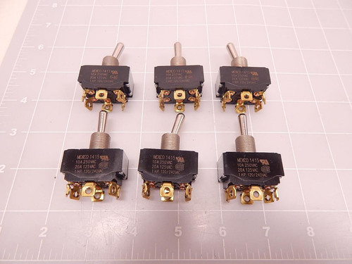 LOT OF 6 1415 TOGGLE SWITCHES T75905