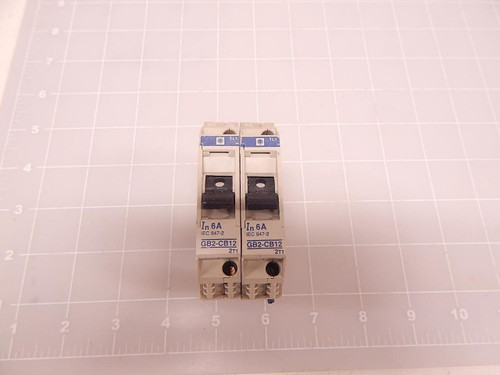 LOT OF 2 SCHNEIDER ELECTRIC GB2-CB12 CIRCUIT BREAKER T74561