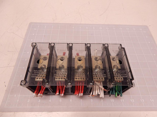 GOULD SHAWMUT 67110 5 POLE POWER DISTRIBUTION BLOCK T82686