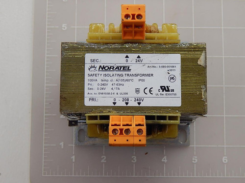 NORATEL 5-080-001661 SAFETY ISOLATING TRANSFORMER T88669