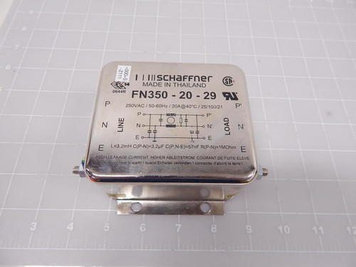 Schaffner FN350-20-29 Power Line Filter T92046 For Sale