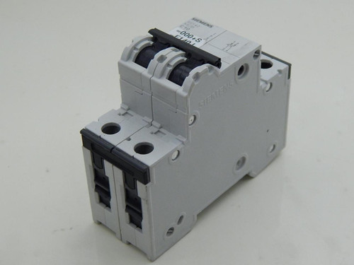 LOT OF 2 SIEMENS 5SY42 MCB C10 CIRCUIT BREAKERS T91776