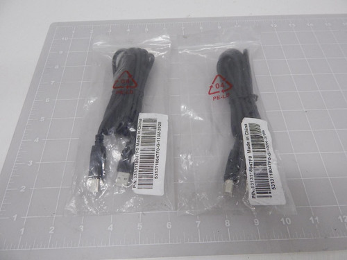 Lot of 2 5313118047F0 Male USB A to B Printer Cable T90125 For Sale