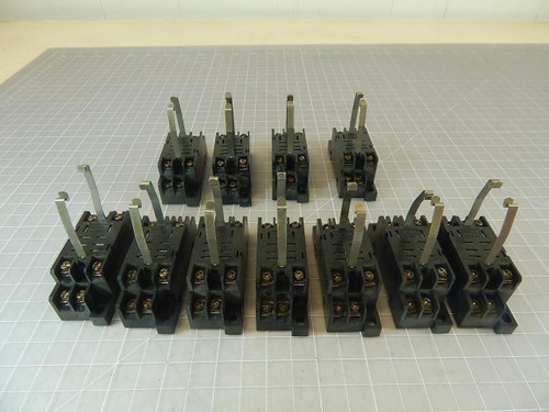 Lot of 11 Omron PTF08A Relay Bases T100178 For Sale