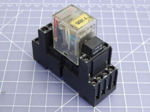 Lot of 10 Omron MY4, ES 15/4N Relays w/ Socket T100422 For Sale