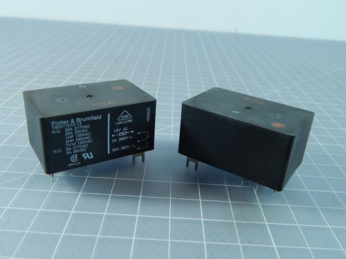 Lot of 2 Potter & Brumfield T92S11D12-12 Relays T104190 For Sale