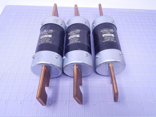 Lot of 3 Bussmann DLN-R-300 Dura-Lag General Duty Fuse T114332 For Sale