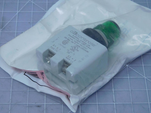 C3 Controls MRL120LG 16mm 120V LED Indicator Pilot Light - Green T119931 For Sale