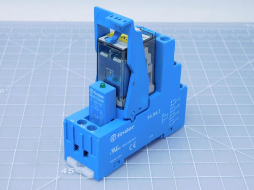 Lot of 3 Finder 55.34.9.024.0040 Relays 24 VDC 7 A 250 V w/ Sockets T121153 For Sale