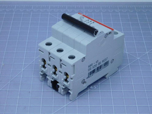 ABB S203 K3A    Miniature Circuit Breaker 3 Poles 3 A 277/480 VAC For Sale