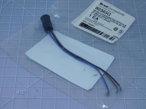 Lot of 145 Woodhead 80365G    Micro-Change Receptacle 3 P Male Insert Push-In DC GD 4 Ft #22 PVC Leads For Sale