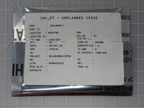 Lot of 24 Microsemi JAN1N645-1    Diode Switching 225 V 0.4 A 2-Pin For Sale