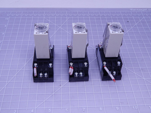 Lot of 3 Fuji Electric ST7P-2A11N-ADC    Timer Relay For Sale