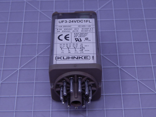 Kuhnke UF3-24VDC1FL    11- Pin Power Relays For Sale