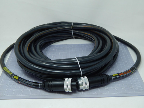 Brad Power 1300640527    QC 4P MALE/FEM STR/STR HI FLEX 15M BLACK TPE CABLE, BLACK O MOLD For Sale