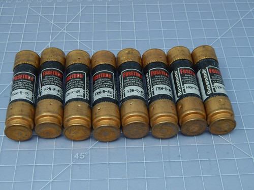 Lot of 8 Bussmann FRN-R-45  Dual Element Time Delay Fuse For Sale