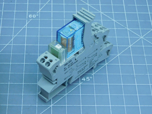 Lot of 4 Wago 788-334  Relay Sockets w/ Relay For Sale