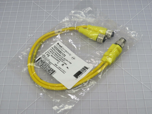 Brad Connectivity 1200680175 884A30A09M003 Micro-Change (M12) In-Line Splitter 4 Pole 1 x 4-Pole Male to 2 x 3-Pole Female 18 AWG TPE Cable 1.50m Length For Sale