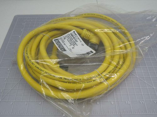 Brad Connectivity 1300101747 114033K12M050 Mini-Change A-Size Double-Ended Cordset 4 Poles Male (90°) to Female (90°) 16 AWG TPE Cable For Sale