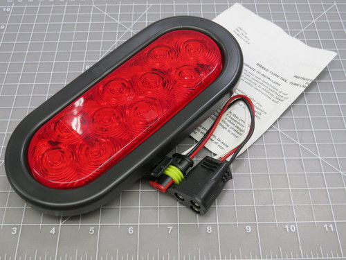 Pederal Signal 607105-04SB   Red 6" Oval LED Light Kit For Sale
