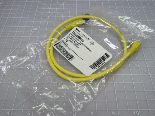 Brad Connectivity 1200868553 483031K05M006 Nano-Change (M8) to Micro-Change (M12) Double-Ended Cordset 3 Poles  Female (90°) to Male (Straight) 24 AWG TPE Cable For Sale