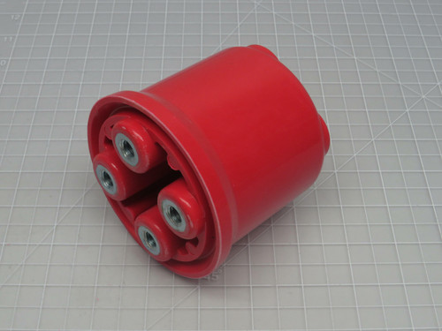 Lot of 18 MBI FG47512010 MB2000-15 6350-A10 4 X 2 Electrical Glastic Standoff Insulators Red 5 KV  For Sale