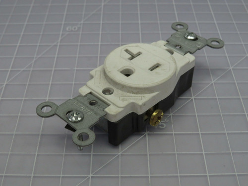 Lot of 10  5351-W  Single Receptacle 20A  125V White   For Sale