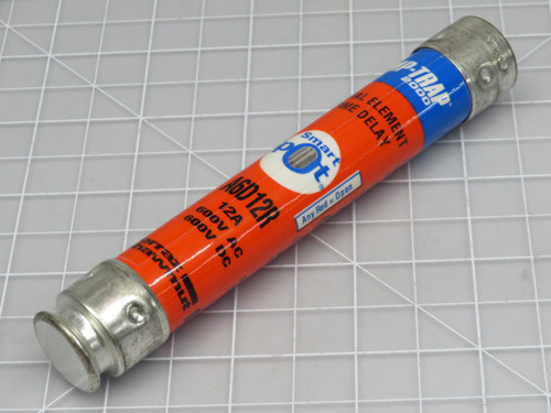 Lot of 4 Ferraz Shawmut A6D12R  Dual Element Time Delay Smart Spot 12 Amp 600 VAC  For Sale