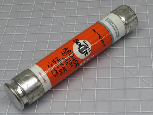 Lot of 3 Ferraz Shawmut A6D45R  Amp-Trap 2000 Smart Spot 45 Amp 600V AC Fuse  For Sale