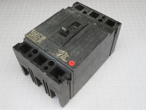 GE TED134100  3 Pole 100 Amp Circuit Breaker  For Sale