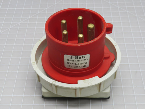 J-Bals  JBS-CA4252  Red Industrial Plug 32A-6h/380-415V  For Sale