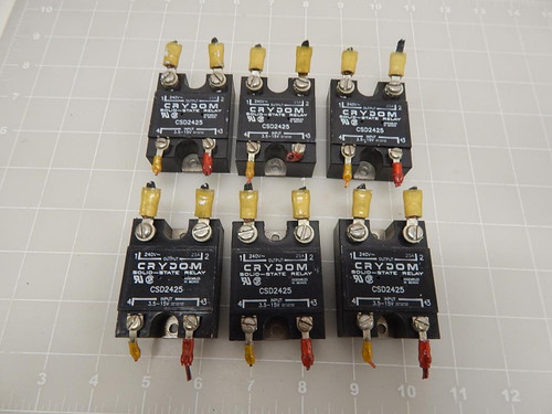 LOT OF 6 CRYDOM CSD2425 SOLID-STATE RELAY T61971