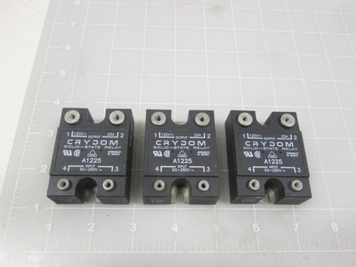 LOT OF 3 CRYDOM A1225 SOLID-STATE RELAY T68753