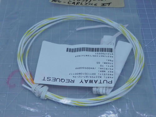 Lot of 10  M22759/87-12-94     Nickel Plated Copper Conductor Polyimide Cable For Sale