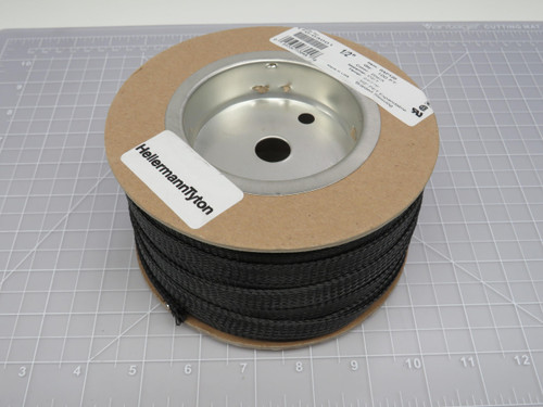HellermannTyton 170-03001  Expandable Braided Sleeve 0.50 In Diameter Black 100ft Reel For Sale