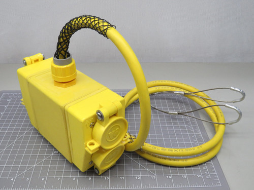 WOODHEAD 1301380085 70W47L143 POWER OUTLET STRIPS PNDNT WATERTITE DPLX 5-15 6 FT T166128