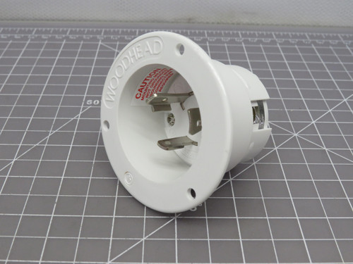 Woodhead 1301490027 2647MB Safeway Flanged Inlet with Locking Blade 2 Position/3 Wire NEMA L5-20 125V For Sale
