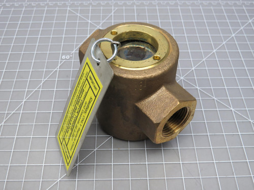7176914  Rank Glass-Sight, with Gaskets for 3/4" Bronze Style 100S Jacoby-Tarbox Sight Flow Indicators For Sale