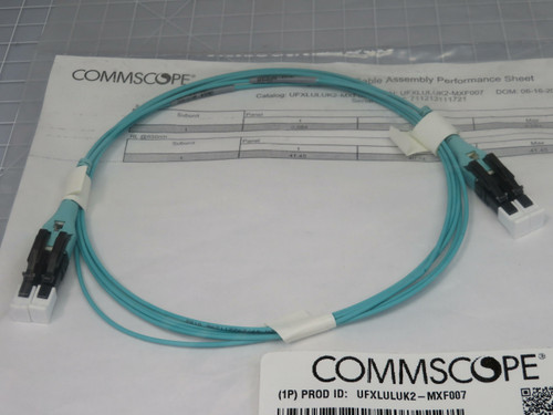 COMMSCOPE UFXLULUK2-MXF007 JUMPER LSZH OM4 1.5MM UNIBOOT LC AQ T192094