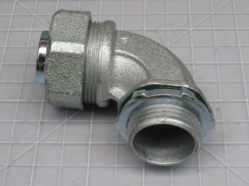 Lot of 5 Bridgeport 472-SLT  90 Deg Liquid-Tight Elbow Conn Size 1 in   For Sale