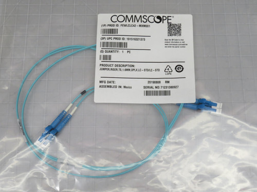 Commscope FEWLCLC42-MXM001  JUMPER RISER TS 1.6MM DPLX LC-STD/LC-STD  For Sale