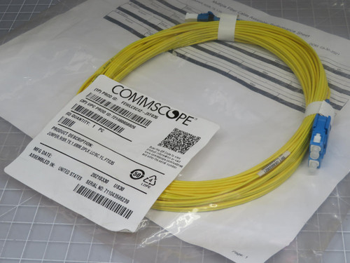 Commscope FEWLCSC42-JXF035 Singlemode Fiber Patch Cord 1.6 mm Duplex Riser For Sale