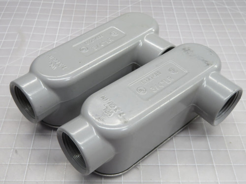 Lot of 2 Crouse-Hinds  E121488   Conduit Outlet Body   For Sale