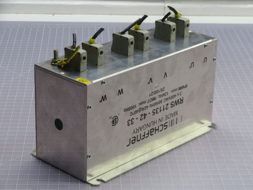 USED SCHAFFNER RWS 21135-42-33 RFI POWER LINE FILTER T265554 For Sale