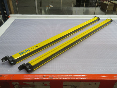 USED LOT OF 2 SICK C40S-1001AA310 C40E-1001AN310 SAFETY LIGHT CURTAIN T266531 For Sale