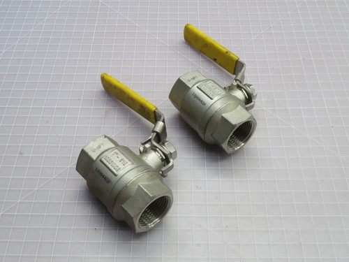 USED LOT OF 2 T.C.I. TC-02X BALL VALVE T266545 For Sale